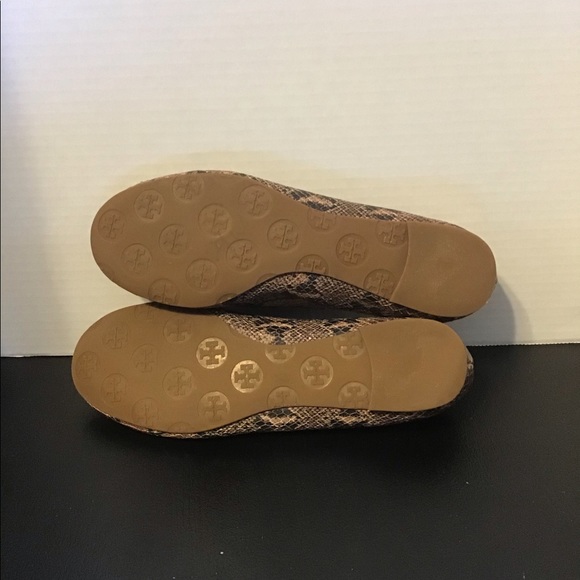 Tory Burch Reva Snakeskin Ballet Flats - Picture 11 of 12
